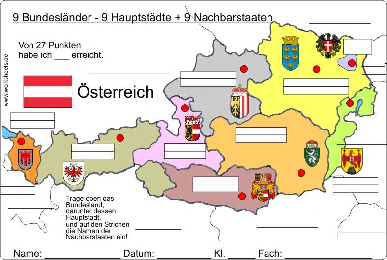 9 Bundesländer+ Nachbarstaaten-Österreich-Austria-AB.