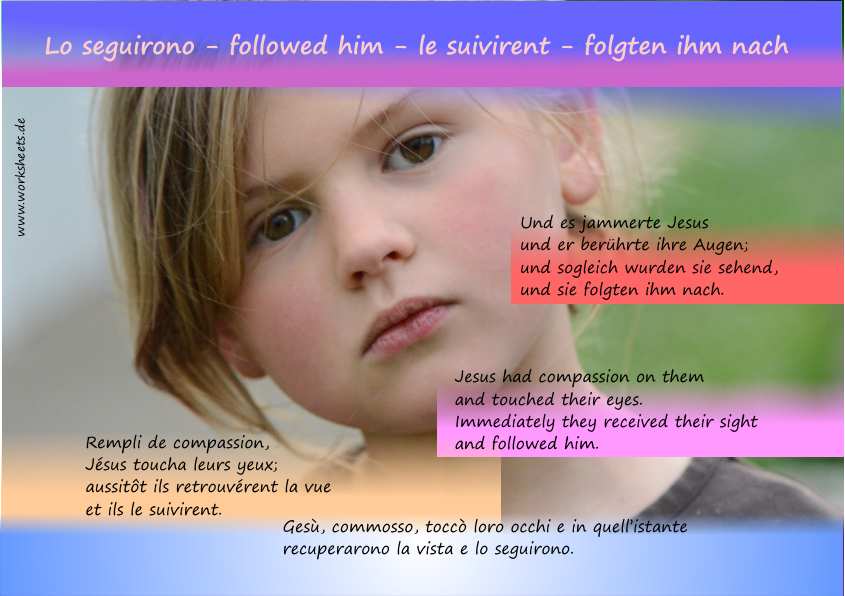 Lo seguirono-followed him-le suivirent-folgten ihm