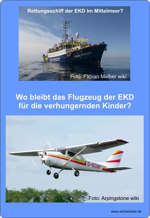Rettungsschiff EKD-Wo Rettungsflugzeug